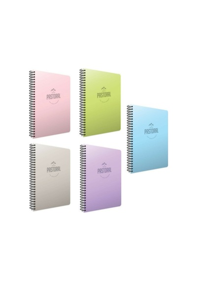 Pastoral Spiralli Plastik Kapak A4 Defter - 1 Adet