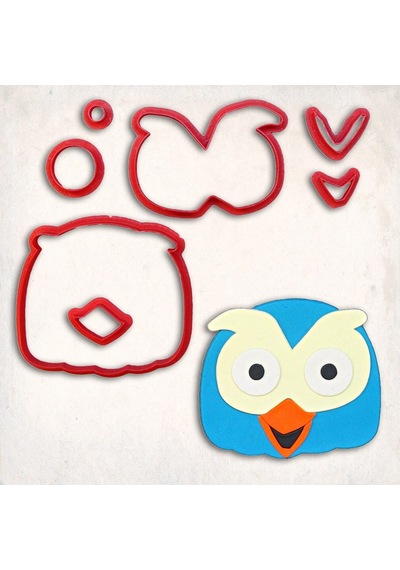 Giggle And Hoot Detay Kurabiye Kalıp Seti 7 Parça KIrmızı
