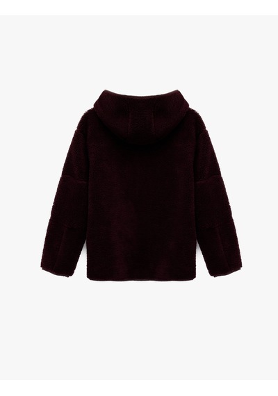 Koton Kapüşonlu Uzun Kollu Fermuarlı Cep Detaylı Oversize Peluş Ceket Bordo 6wak20044nk Bordo Koton Kapüşonlu Uzun Kollu Fermuarlı Cep Detaylı Oversize Peluş Ceket Bordo 6wak20044nk Bordo