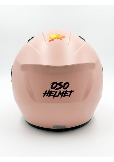 Oso Helmet Yarım Kask Gözlüklü Fusya Pembe - M Beden