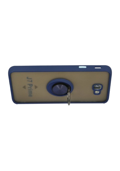 Cosmotex Newface Samsung Galaxy J7 Prime Kılıf Montreal Yüzüklü Silikon Kapak - Lacivert