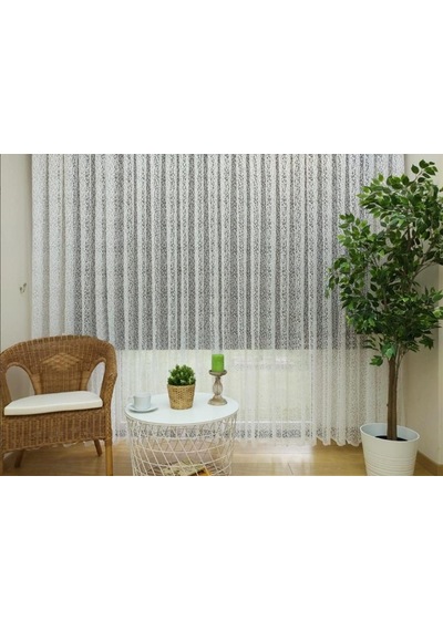 Evdepo Home Kırık Beyaz Sık Pileli Tül Perde 110 X 260 Cm Çok Renkli