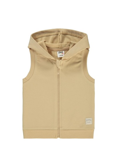Civil Baby Civil Basic Timeless Kapüşonlu 6-18 Ay Yelek Sütlü Kahve