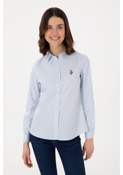 U.s. Polo Assn. Kadın Açık Mavi Gömlek Basic 50298089-vr003 Acık Mavı Açık Mavi