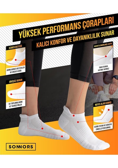 Xmlbayiciniz 4 Çift Kadın Erkek Kısa Spor Çorabı - Bambu Hafif Nefes Alabilir Düşük Kesim Yastıklı Atletik Uniseks Koşu Ç Genel