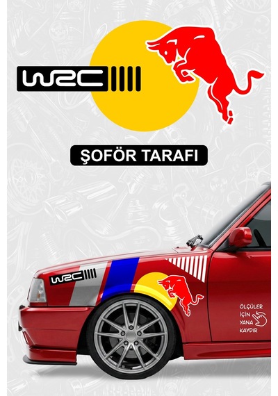 Red Bull Wrc Ön Çamurluk Sticker Seti Şoför - 864812114