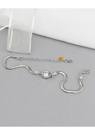 Brezza Lusso Jewelry Raund Diamond Special Lusso Kadın Gümüş Bileklik