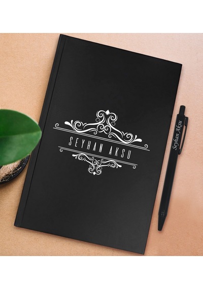 Bk Gift Kişiye Özel İsimli Siyah Sert Kapaklı Defter Ve Tükenmez Kalem Seti, Arkadaşa Hediye, Yeni İş Hediyesi, Doğum Günü Hediyesi-18