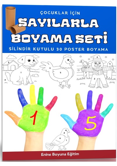 Çocuklar İçin Sayılarla Boyama Seti 30 Poster