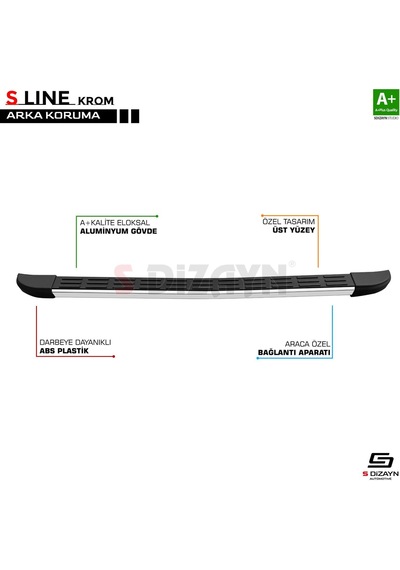 S-dizayn Vw Transporter T5 S-line Krom Arka Koruma 2003-2015