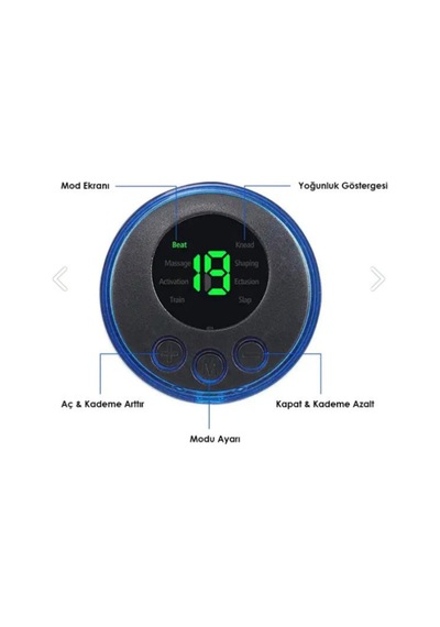 Tens Cihazı Ems Elektrikli Tüm Vücut Şarjlı Taşınabilir 8 Mod 19 Proğramlı