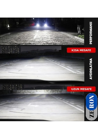 Xenon H7 Led Araba Far Ampül Xenon Led Şimşek Etkili Pro Seri Slim Kasa