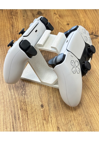 Gamepad - Oyun Kolu Standı Ps5 Ps4 Xbox Pc Uyumlu Üstten Arttırılabilir Mermer Beyazı Mermer Beyazı
