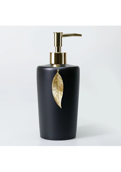 Leaf Banyo Seti Siyah-Altın Altın - Siyah