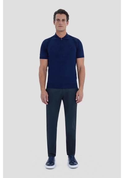 Sabri Özel Erkek Lacivert Normal Kesim Regular Fit Viskon Dokulu Triko Polo Yaka Tişört Sabri Özel Erkek Lacivert Normal Kesim Regular Fit Viskon Dokulu Triko Polo Yaka Tişört