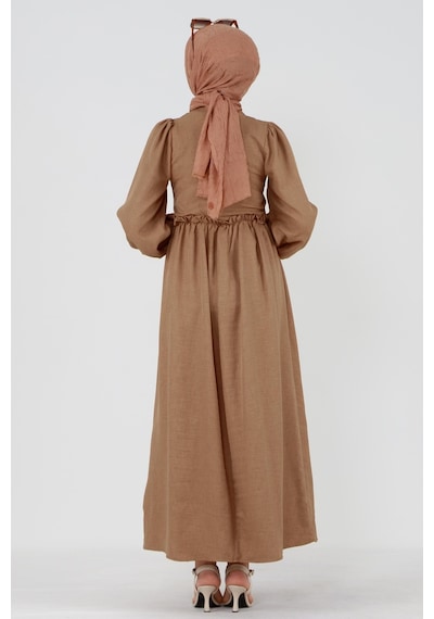 Sevitli Firuze Elbise-camel-3414-camel Camel