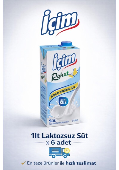 Rahat Laktozsuz Süt 1 Lt 6 Adet