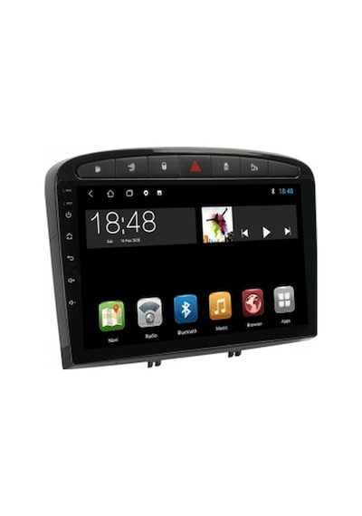 Aln Peugeot 308 Siyah 2007-2014 6gb Ram 128gb Hafıza 8 Çekirdek Carplay Android Multimedya 9"