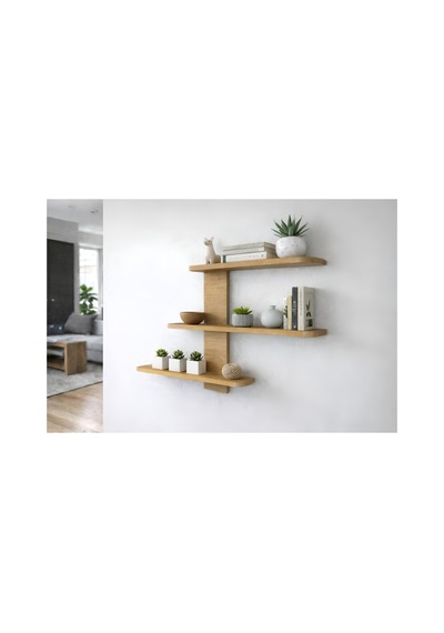 Raf101 Modern Duvar Rafı, Salon Antre Balkon Rafı, S.meşe Safir Meşe - 839674254 Safir Meşe