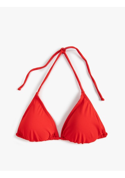Koton Üçgen Bikini Üstü Boyundan Bağlamalı Kaplı Kırmızı 3sak10145bm