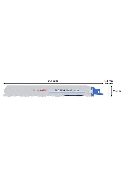 Pro Thick Metal S1137hbf Panter Testere Bıçağı Metal Ve Profiller Demir Içermeyen Metaller Uzunluk 225 Mm Professio