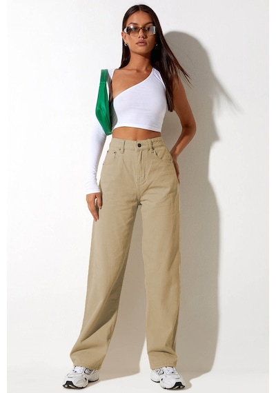 Madmext Mad Girls Bej Palazzo Jean Mg1247-Bej
