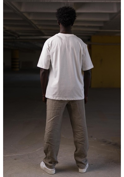 Bisiklet Yaka  Oversize Geniş Model T-shirt 001