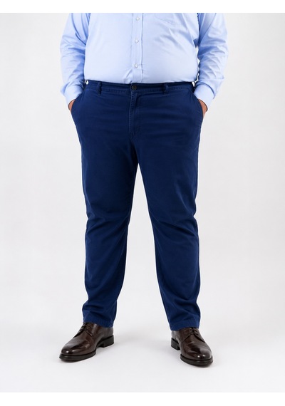 Büyük Beden Denim Boru Paça Erkek Pantolon Lacivert