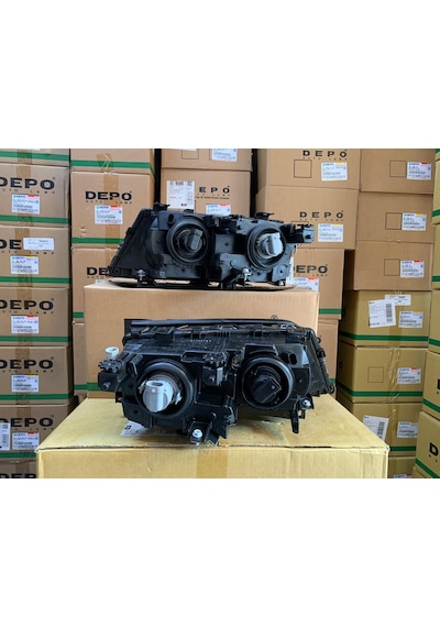 Bmw 3 Serisi E46 Kasa 2001-2005 Arası Depo Sağ Ve Sol Far Takım Halojen Krom Tip 63127165781 / 63127165782