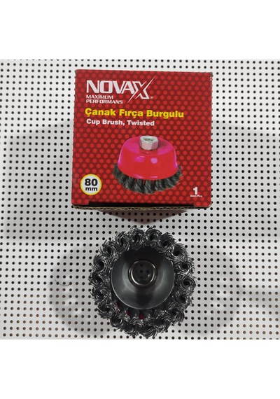 Novax Çanak Fırça Burgulu Daire Fırça 80 Mm M14 Tüv Onaylı Ce Belgeli Daire Burgu Çanak 80 Mm