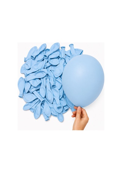 Mavi Renk Lateks Makaron Balon 15 Cm - 10 Adet