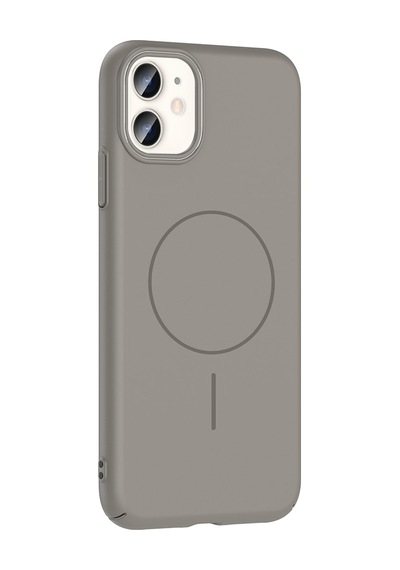 Apple Uyumlu iPhone 11 Uyumlu Kılıf Magsafe Şarj Özellikli Zore Ruby Silikon Kapak - Lacivert Lacivert -