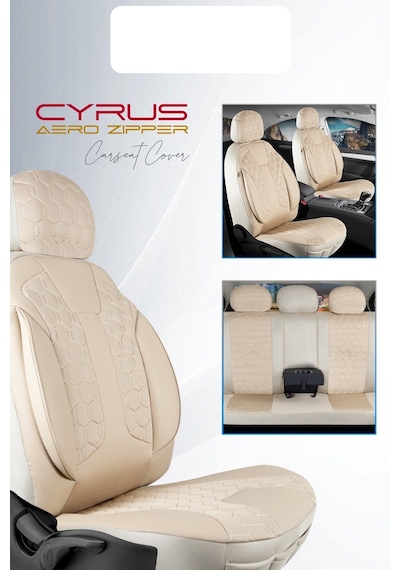 Chrysler Lhs Deri Detaylı Oto Koltuk Kılıfı Ön Arka Set Cyrus Bej