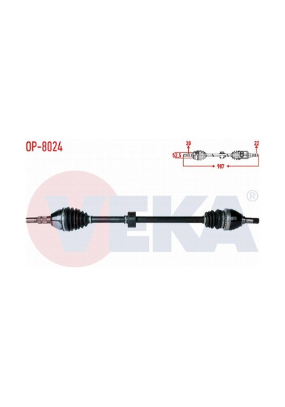 Opel Vectra C 1.6 16v Uzunluk 987mm 2002-2008 Komple Aks Sağ Ön 51705516