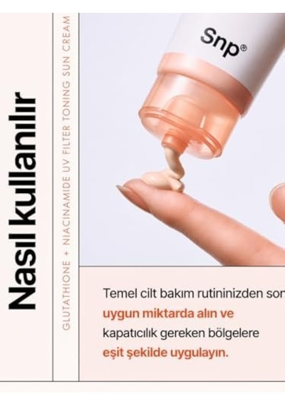 Snp Glutathione Ve Niacinamide Toning Sun Serum