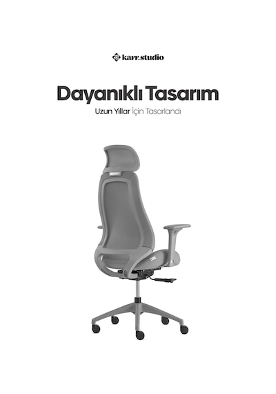 Lizbon Ergonomik Çalışma Koltuğu - Gri