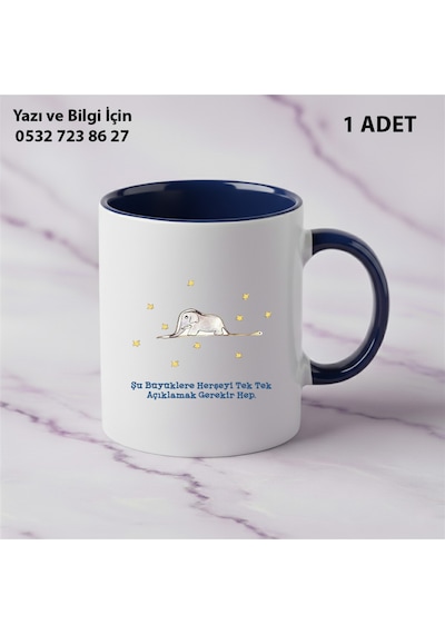 Küçük Prens Baskılı Kupa Bardak Lacivert