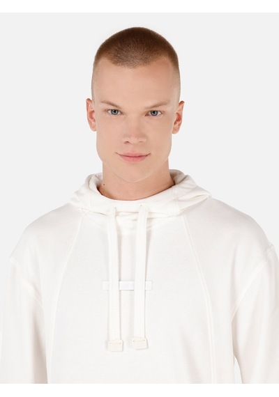 Colin's Colins Normal Kesim Kapüşonlu Beyaz Erkek Sweatshirt Cl1070977 Beyaz
