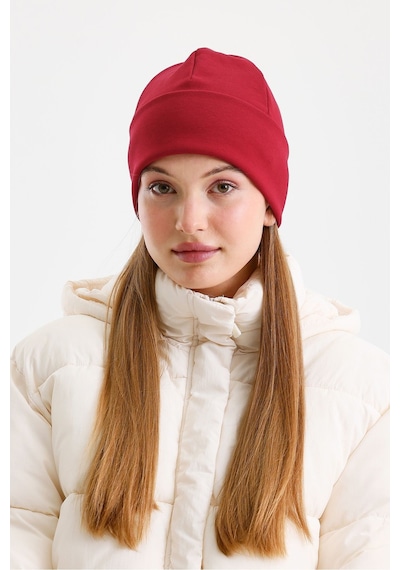 Butikgiz Termal %100 Pamuklu Soft 2 Stil 1 Arada Bere Premium Cuts Serisi Bordo