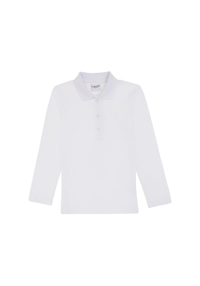 U.S. Polo Assn. Kız Çocuk Beyaz Polo Yaka Basic Sweatshirt 50316836-VR013