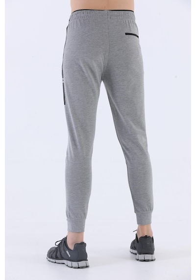 Maraton Sportswear Regular Erkek Ribana Paça Basic Gri Melanj Eşofman Altı 21014-gri Melanj Gri Melanj