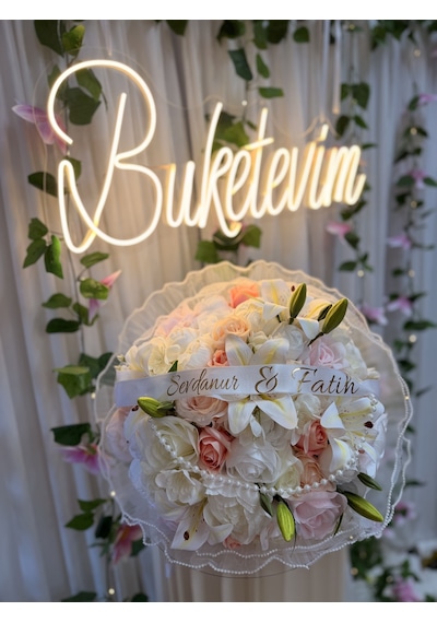 İnci Tüllü Somon Rüyası İsteme Buketi Diğer