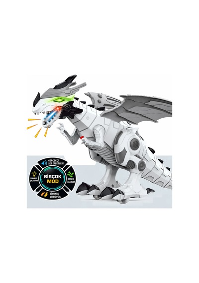 Işıklı Sesli Yürüyen Robot Dinozor Kanatlı Ejderha Oyuncak 33 Cm