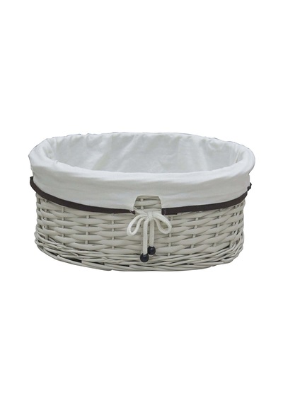 Koçtaş Plus Bağcıklı Oval Saklama Sepeti 40x32 Ekru