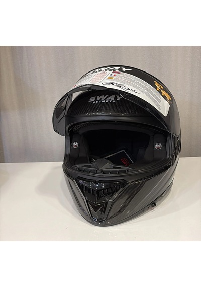 Kask Sway 861f D Carbon Parlak Siyah