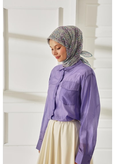 Silk Home Soft Eşarp 73093-29 Butter Yellow, Leylak, Eflatun, Mavi