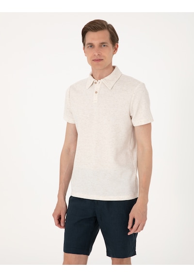 Pierre Cardin Erkek Bej Tişört 50303867-vr011 Bej