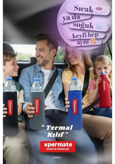 Xpermate Termal İçecek Kılıfı Sıcak & Soğuk Tutan Su Termal Kılıf 1,5l Mavi