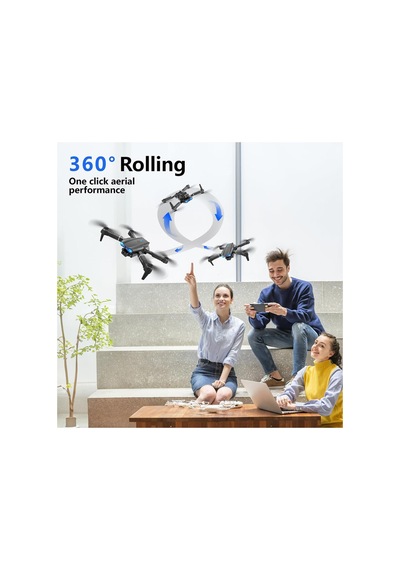 Çift Kamera Drone Uzaktan Kumanda App Destekli Quadcopter Tek Tuş İniş Kalkış