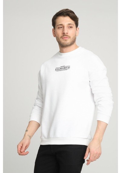 Alexander Gardi Alexandergardı İçi Polarlı Baskı Detaylı Sweatshırt B23-37401 001